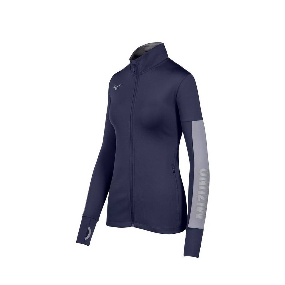 Mizuno Alpha Quest Női Jacke Sötétkék ZJR956037